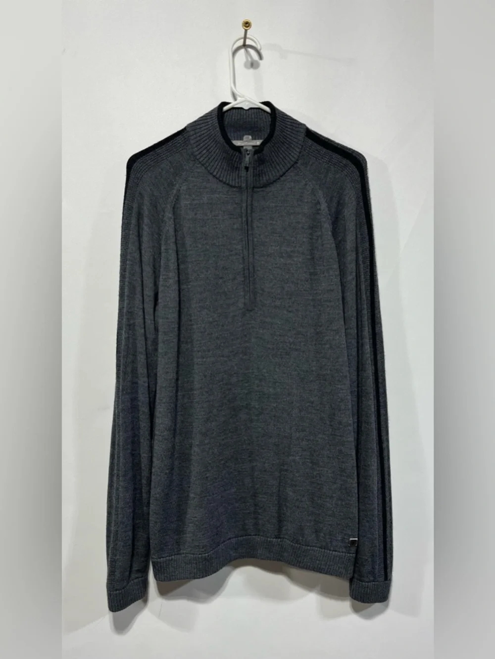 Smartwool‎ Men's Charcoal Gray Half-Zip Merino Sweater Size Large